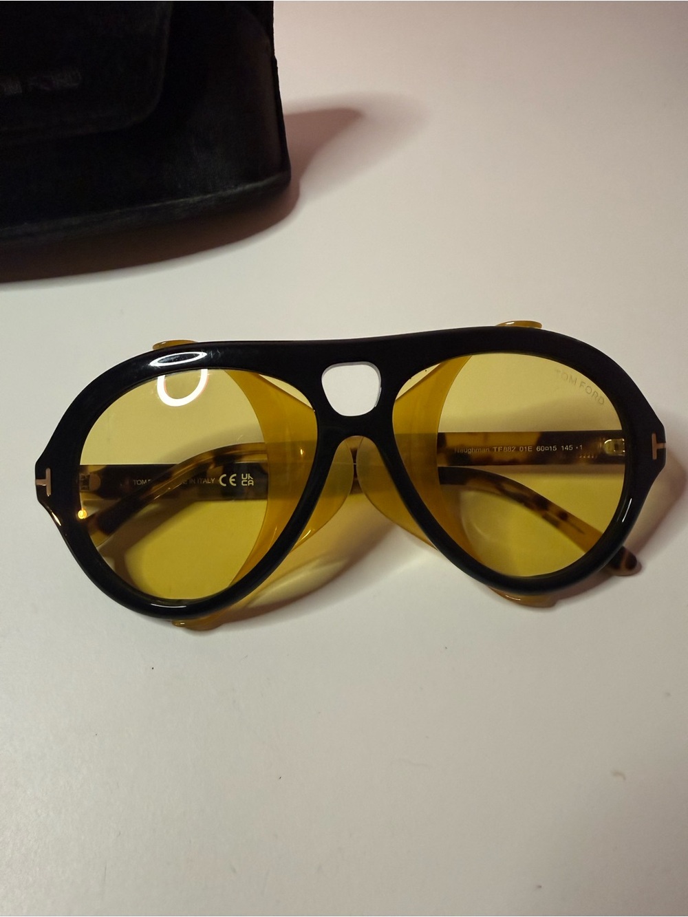 Tom Ford Neughman Sunglasses Black/Yellow